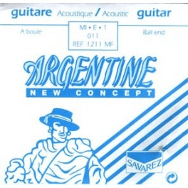 Corde de guitare Jazz Manouche ARGENTINE – Mi 1ʳᵉ à boule 0.11 – Lot de 3