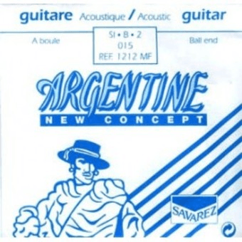Corde de guitare jazz manouche ARGENTINE – Si (2ᵉ) à boule .015 – Lot de 3