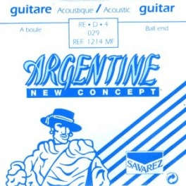 Corde de guitare jazz manouche ARGENTINE – Ré (4ᵉ) à boule 0.29 – Lot de 3