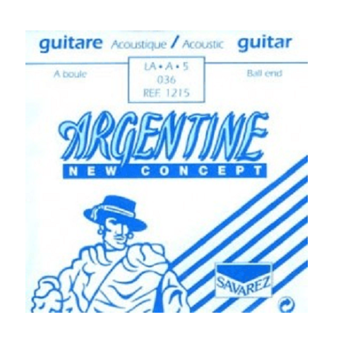 Lot de 3 cordes guitare jazz manouche ARGENTINE – La (5ᵉ) à boule .036