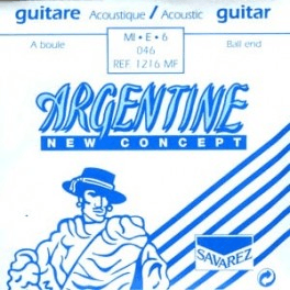 Corde de guitare Jazz Manouche ARGENTINE – Mi grave (6ᵉ) à boule .046 – Lot de 3