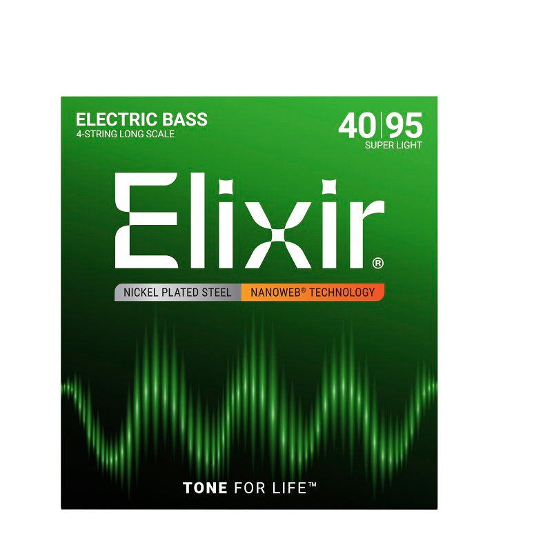 Jeu de cordes basse électrique ELIXIR 14002 Nanoweb Nickel Extra Light 40-95