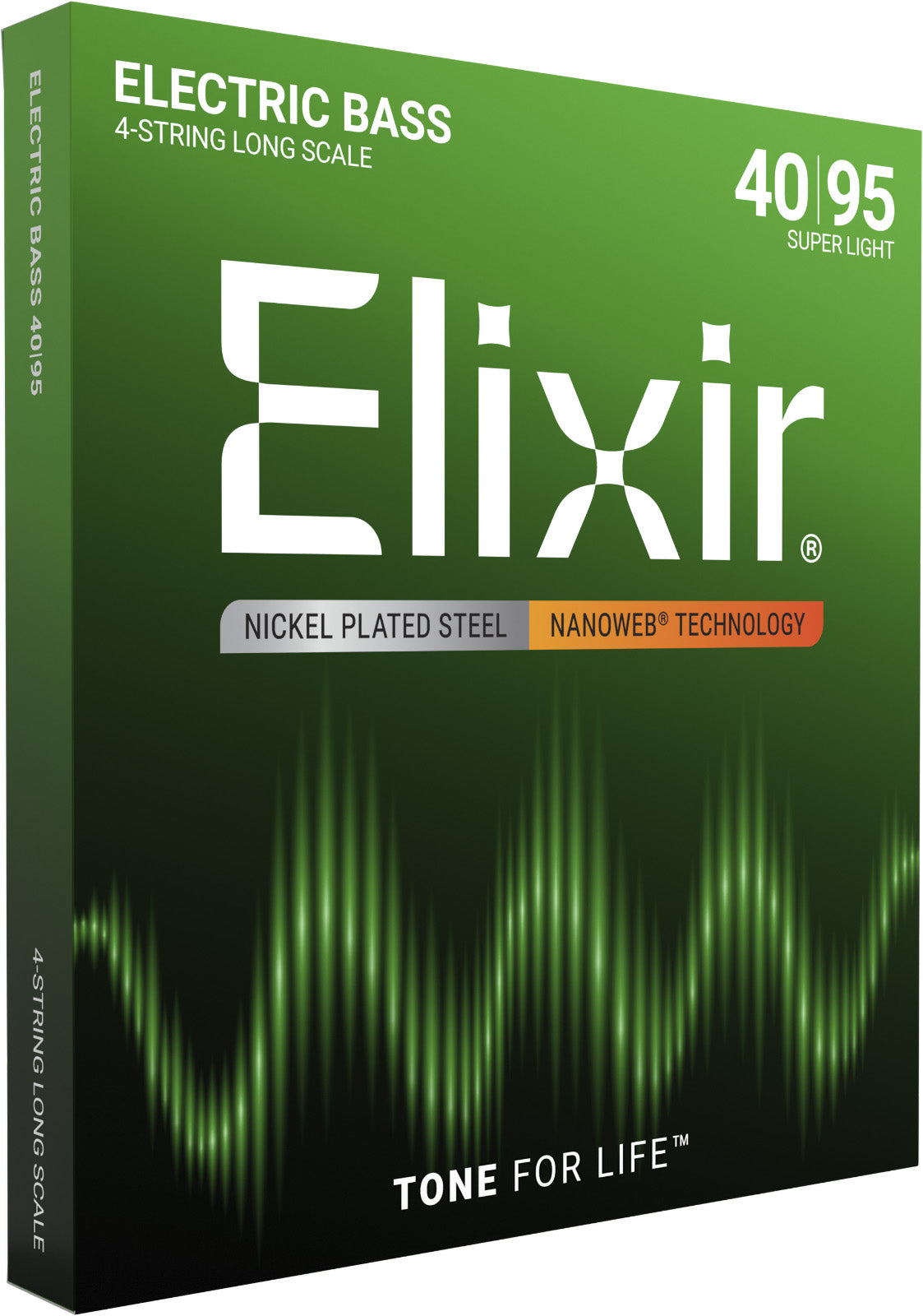 Jeu de cordes basse électrique ELIXIR 14002 Nanoweb Nickel Extra Light 40-95