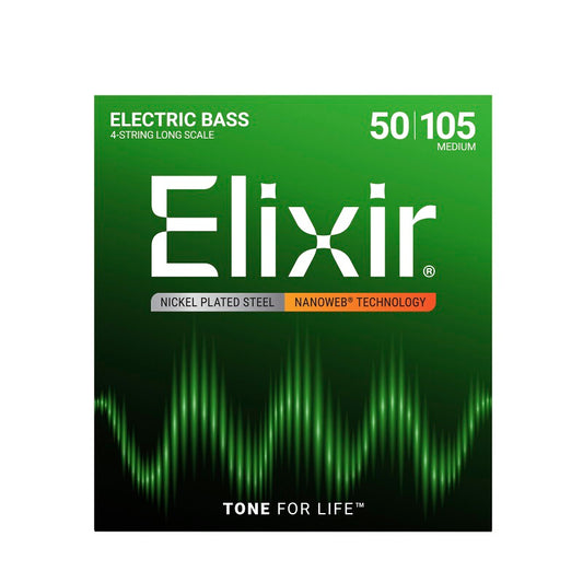 Jeu de cordes basse électrique ELIXIR 14102 NANOWEB Nickel 50-105