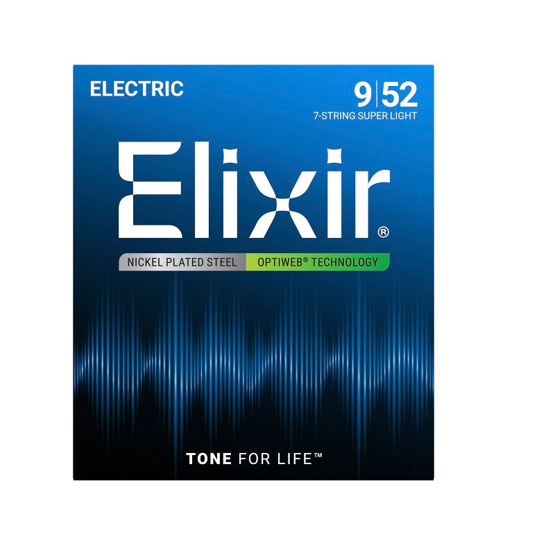 Jeu de cordes guitare électrique ELIXIR 19007 OPTIWEB – 7 cordes Super Light 09-52