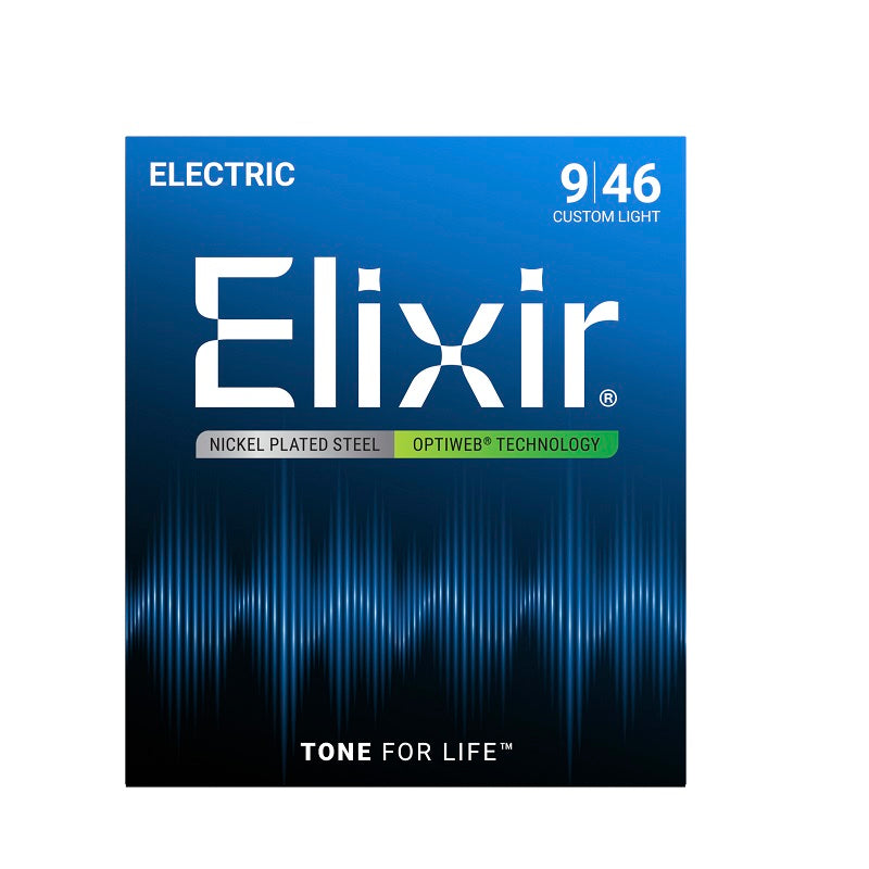 Jeu de cordes guitare électrique ELIXIR 19027 OPTIWEB – Custom Light 9-46