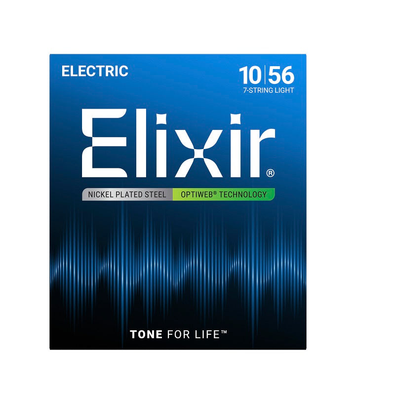Jeu de cordes guitare électrique ELIXIR 19057 OPTIWEB – 7 cordes Light 10-56 (DESTOCKAGE)