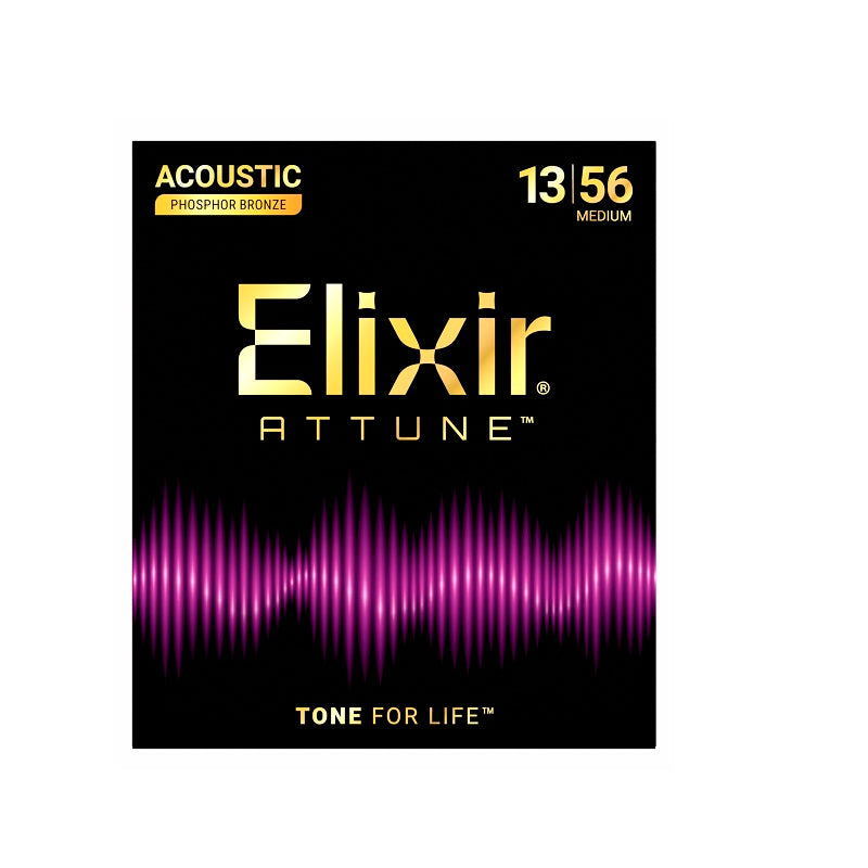 Jeu de Cordes Guitare Acoustique Elixir 21102 A.T. Attune Phosphor Bronze Medium 13-56
