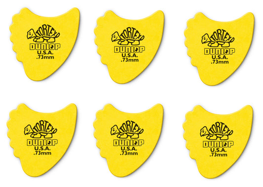 Lot de 6 médiators Dunlop Tortex Fin 0,73 mm 414R73