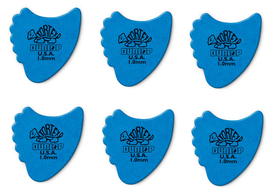Lot de 6 Médiators Dunlop Tortex Fin 1.00 mm 414R100