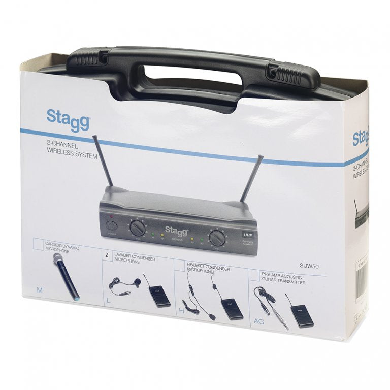 STAGG SUW50 – Système de microphones à main sans fil UHF True Diversity 2 canaux