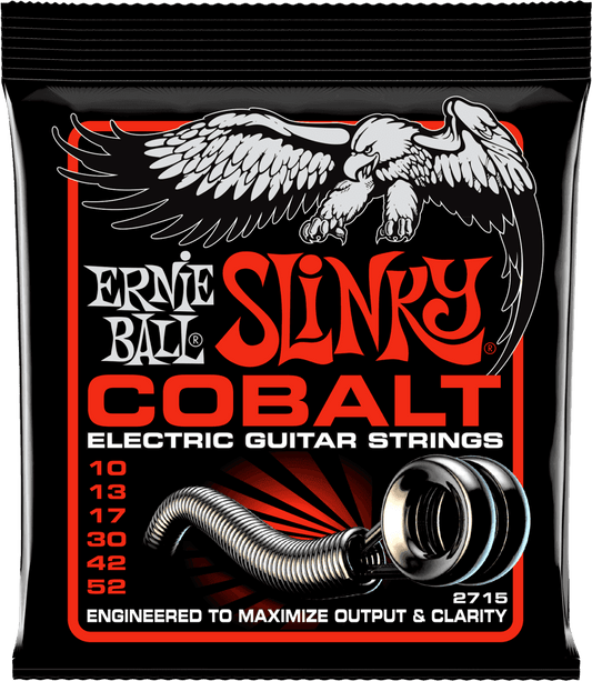 Jeu de cordes guitare électrique ERNIE BALL 2715 Slinky Cobalt Skinny Top Heavy Bottom 10-52