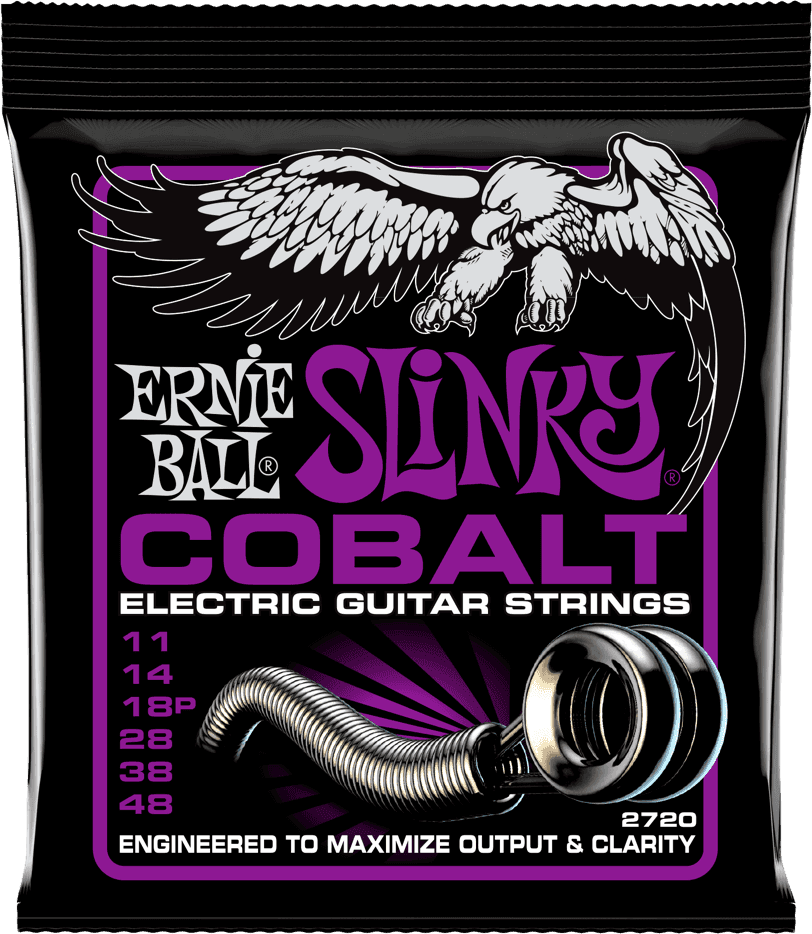 Jeu de cordes guitare électrique ERNIE BALL 2720 Slinky Cobalt Power Slinky 11-48