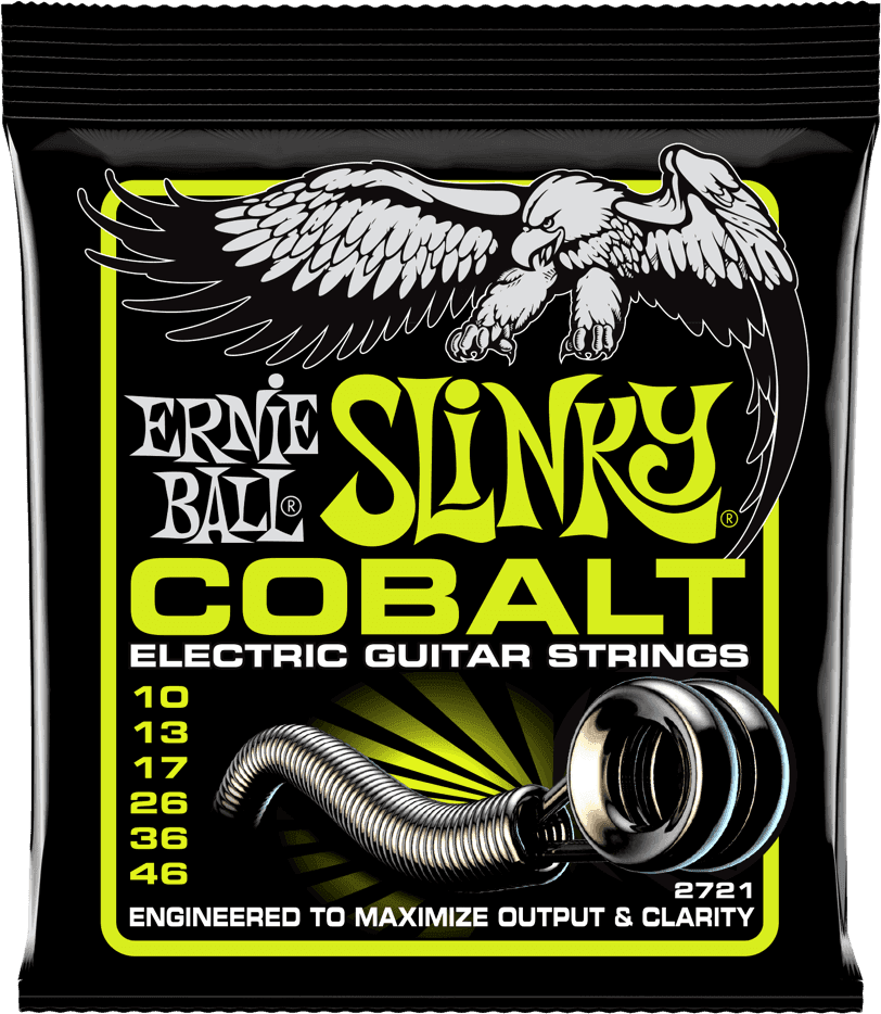 Ernie Ball 2721 Cobalt Regular Slinky 10-46 – Jeu de cordes pour guitare électrique