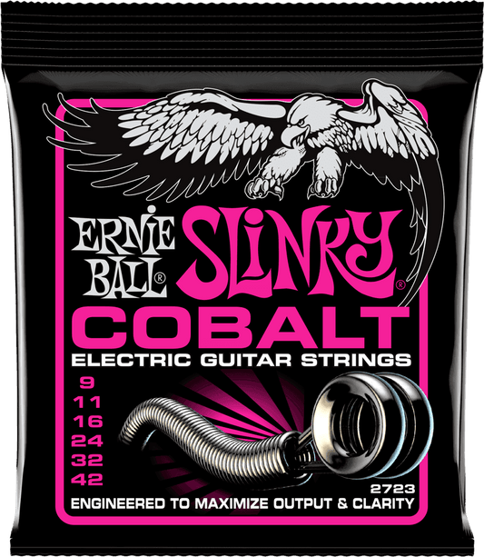 Jeu de cordes guitare électrique Ernie Ball 2723 Cobalt Super Slinky 09-42
