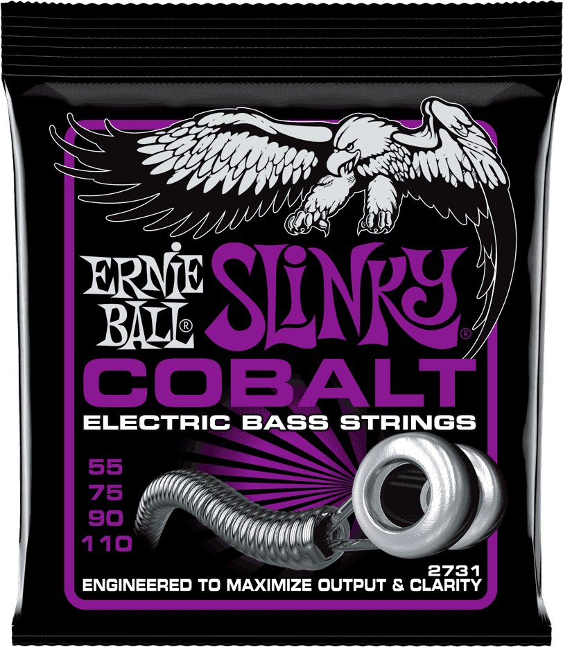 Jeu de Cordes Basse Cobalt – Power Slinky 55-75-90-110 ERNIE BALL 2731