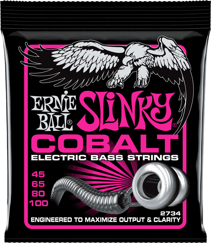 Jeu de Cordes Basse Cobalt Super Slinky 45-65-80-100 – ERNIE BALL 2734