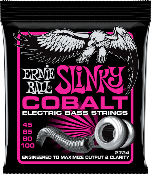 Jeu de Cordes Basse Cobalt Super Slinky 45-65-80-100 – ERNIE BALL 2734