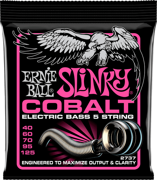Jeu de Cordes Basse Cobalt Slinky 5 Cordes 40-60-75-95-125 – ERNIE BALL 2737