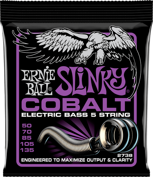 Jeu de Cordes Basse Cobalt Slinky 5 Cordes 50-70-85-105-135 – ERNIE BALL 2738