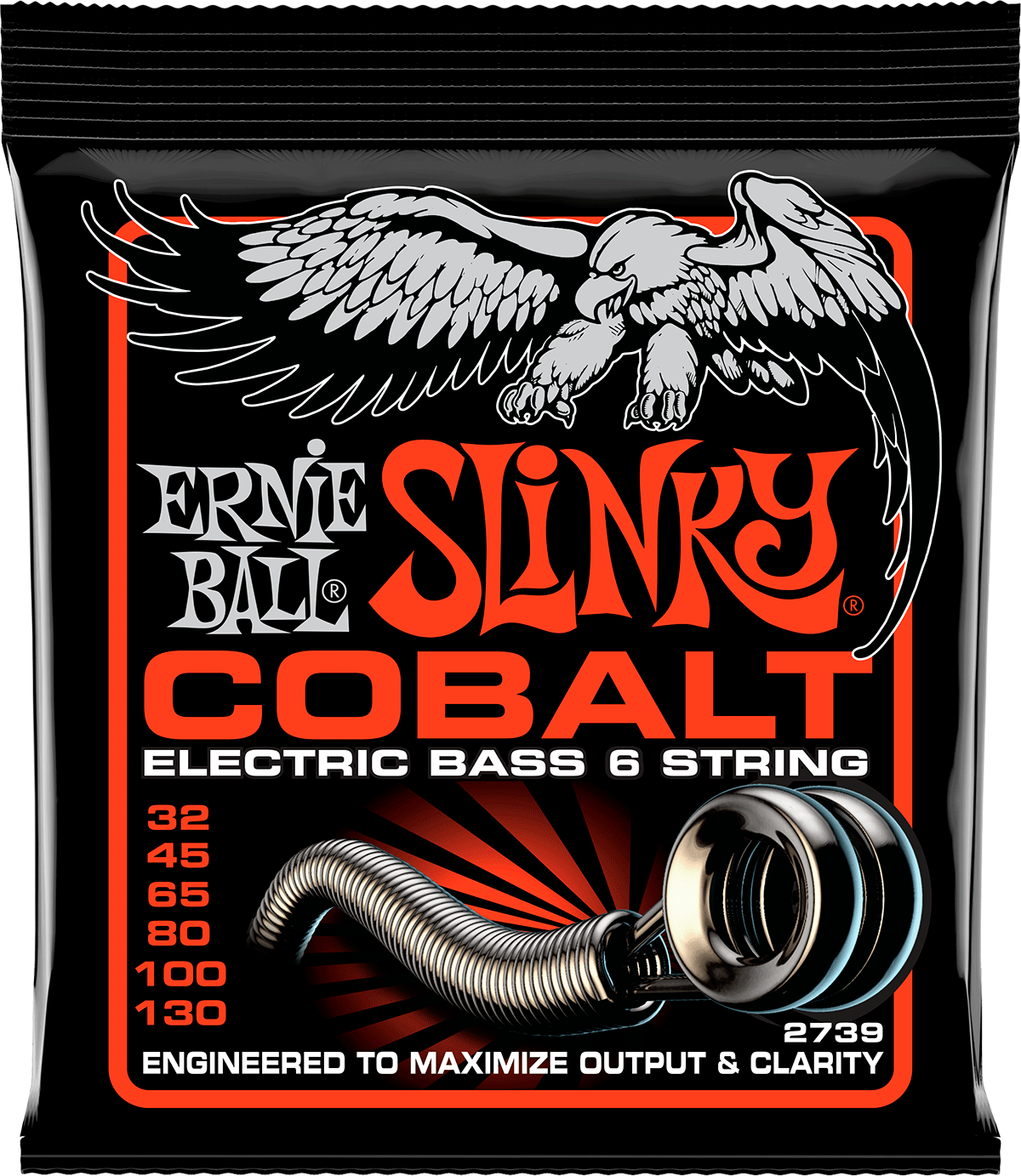 Jeu de Cordes Basse Cobalt Slinky 5 Cordes 32-45-65-80-100-130 – ERNIE BALL 2739