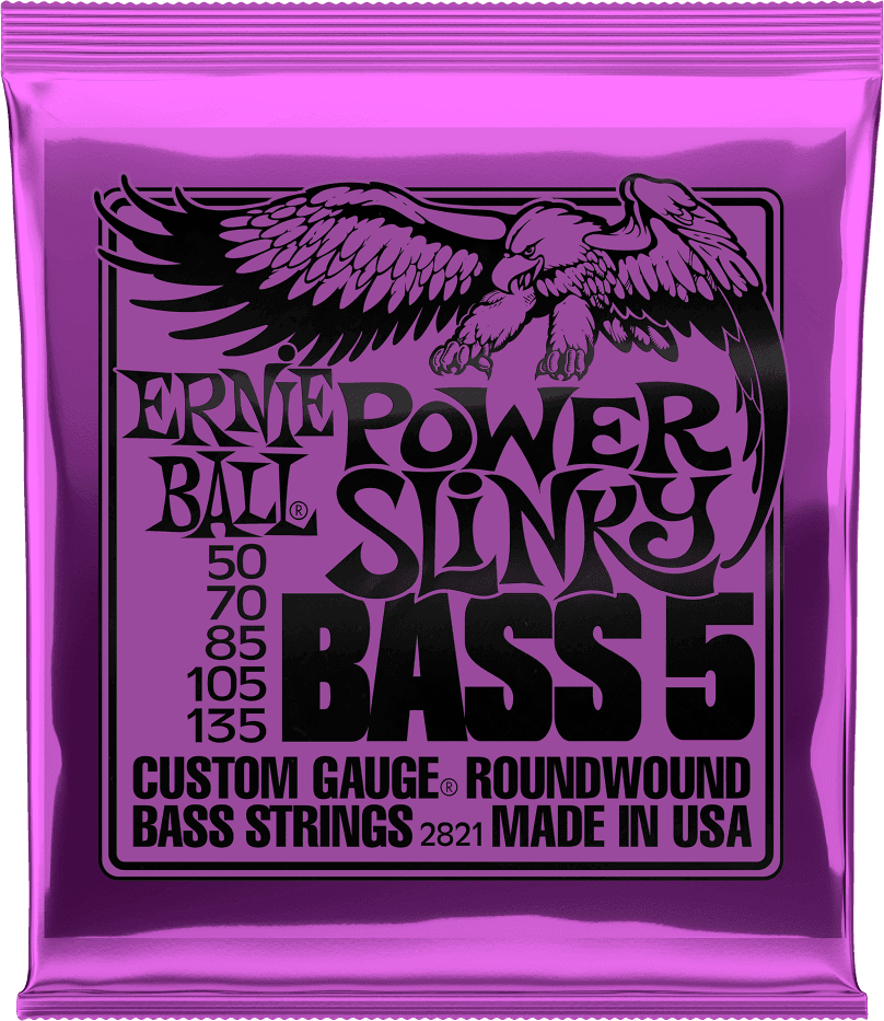 Jeu de Cordes Basse 5 Cordes – Power Slinky 50-70-85-105-135 ERNIE BALL 2821