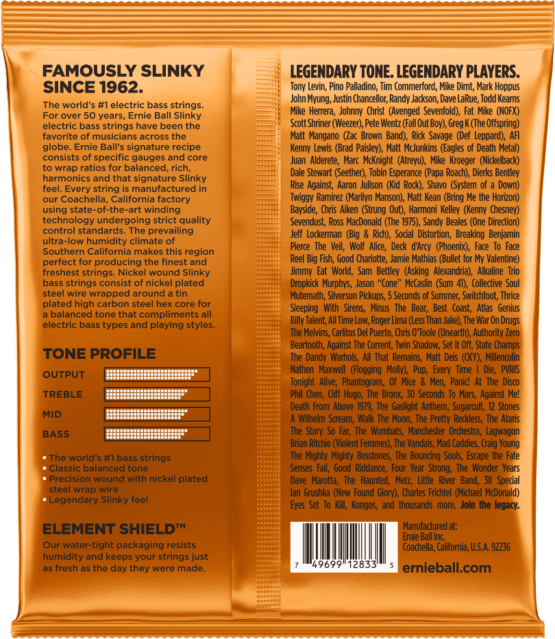 Jeu de Cordes Basse – Ernie Ball Hybrid Slinky 45-65-85-105 2833