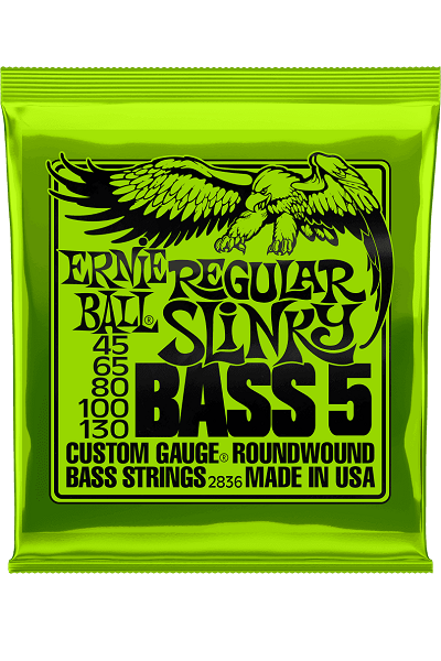 Jeu de Cordes Basse 5 Cordes – Regular Slinky 45-65-80-100-130 ERNIE BALL 2836
