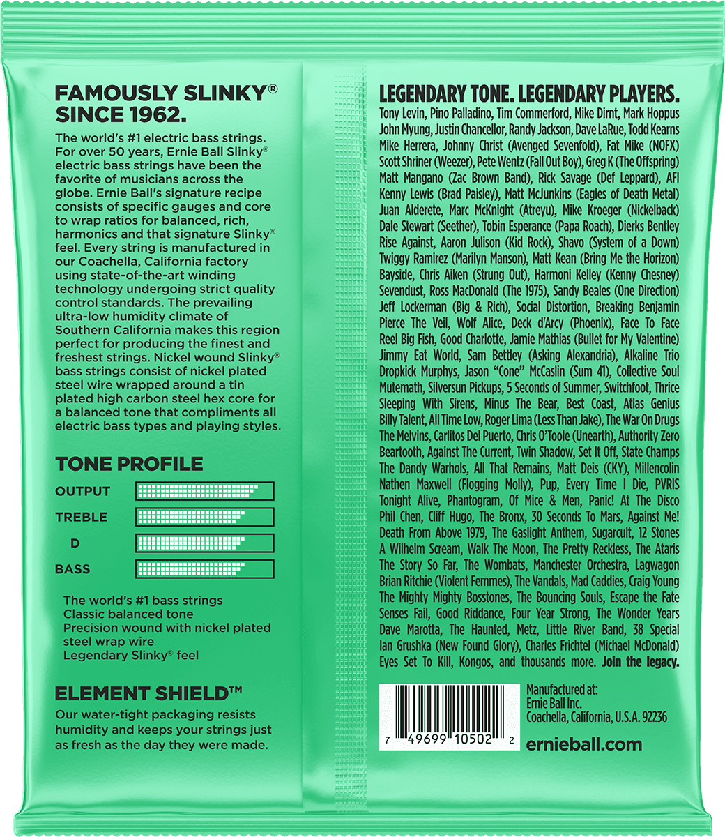 Jeu de Cordes Basse – Ernie Ball Hyper Slinky 40-60-80-100 2841