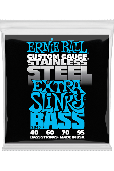 Jeu de Cordes Basse Stainless Steel Extra Slinky 40-60-70-95 ERNIE BALL 2845 - SOLDES