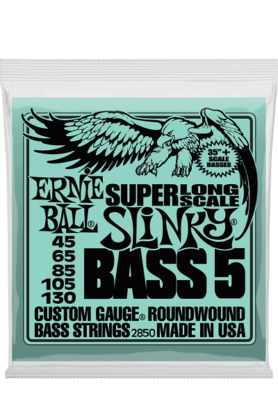 Jeu de Cordes Basse 5 Cordes – Slinky Super Long 45-65-85-105-130 ERNIE BALL 2850