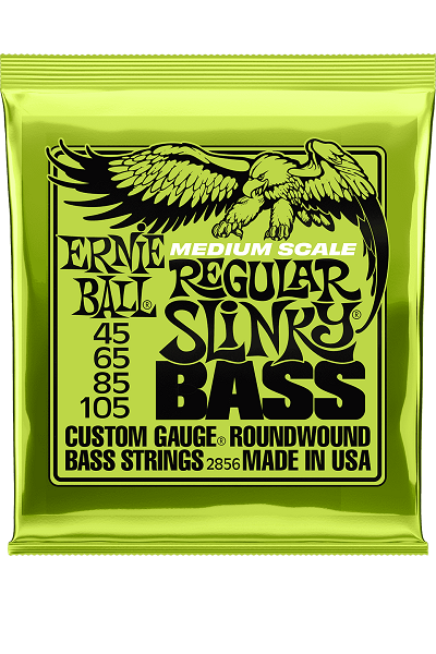Jeu de Cordes Basse – Ernie Ball Regular Slinky Medium Scale 45-65-85-105 2856