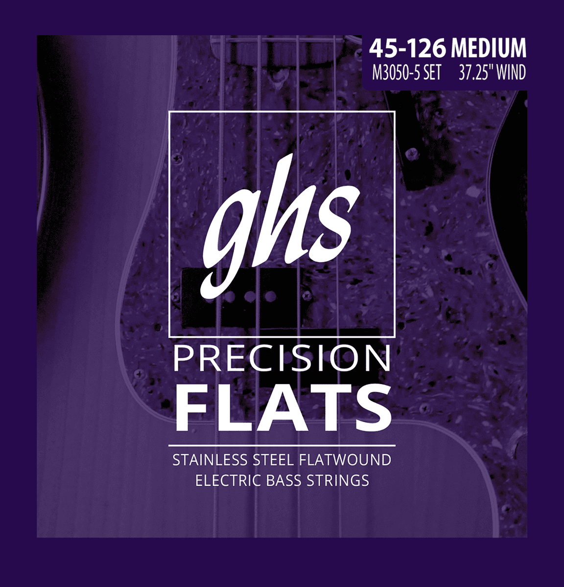 Jeu de cordes basse électrique GHS M3050-5 Precision Flats Medium 5 cordes 45-126