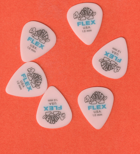 Lot de 6 médiators Dunlop Tortex Flex Standard – 1,00 mm