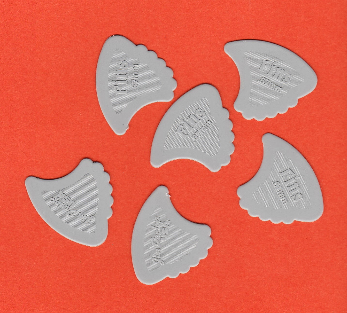 Médiators Dunlop NYLON NYLON FIN 0.67mm - 444R67 - LOT DE 6