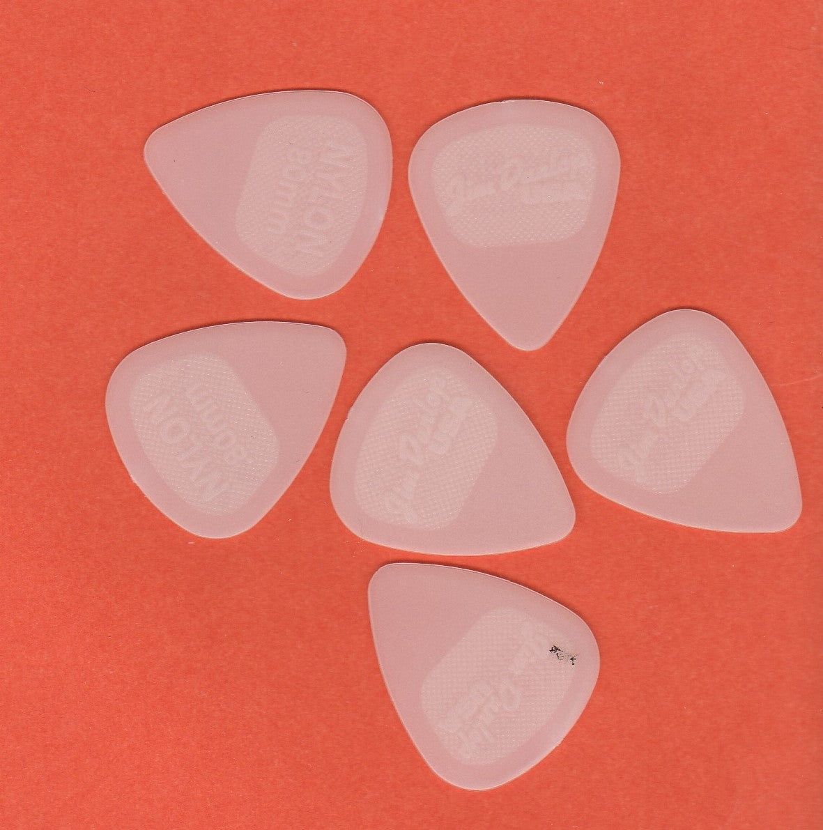 Médiators Dunlop nylon Glow standard 0.80mm - LOT DE 6