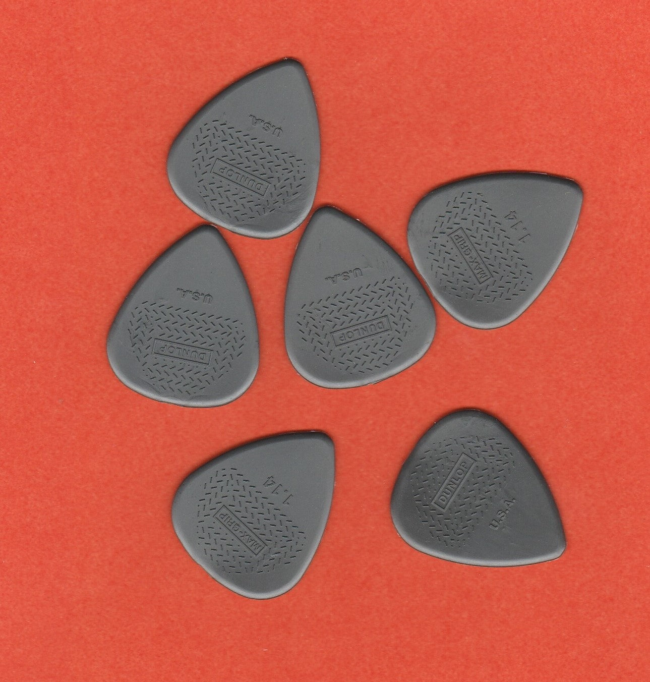Médiators Dunlop Maxi grip 1.14 mm - LOT DE 6