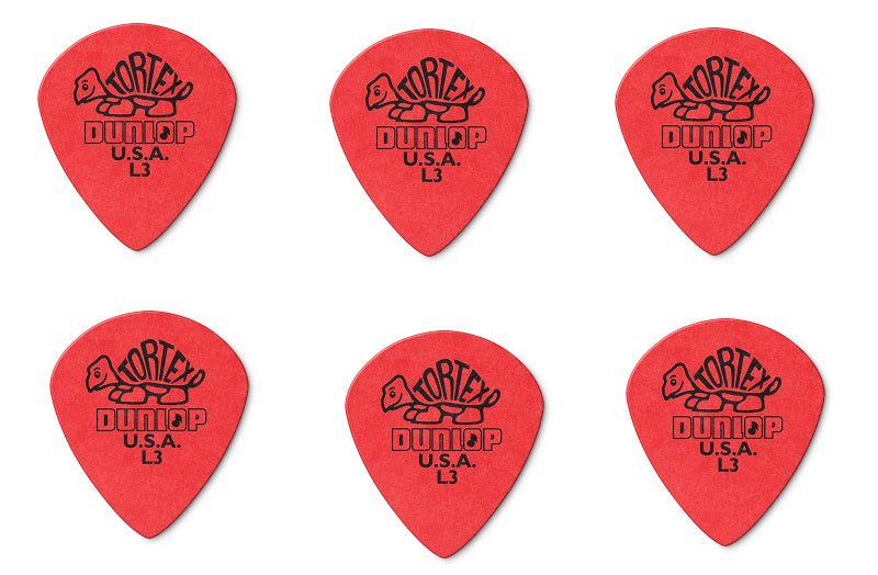 Player’s Pack de 6 médiators Dunlop Tortex Jazz III L3 1.50 mm 472PL3