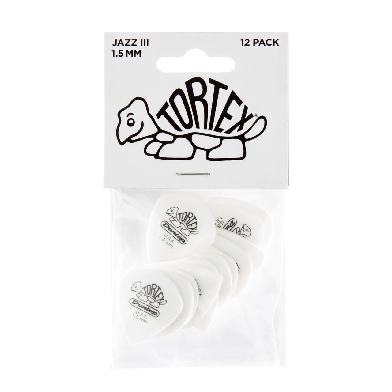 Player’s Pack de 12 médiators Dunlop Tortex Jazz 1.50 mm 478P150
