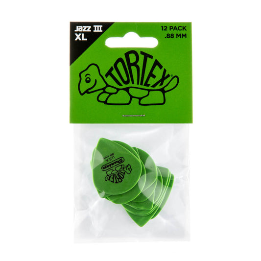 Player’s Pack de 12 médiators Dunlop Tortex Jazz III XL 0.88 mm 498P88