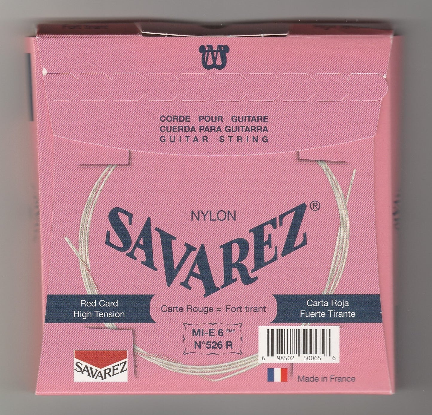 JEU DE CORDES GUITARE CLASSIQUE SAVAREZ 520R TRADITIONNELLE ROUGE tirant normal