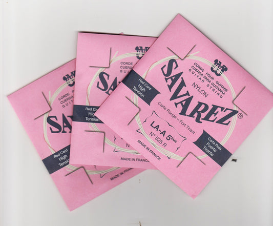 Corde guitare classique LA 5eme savarez traditionnelle rouge - lot de 3