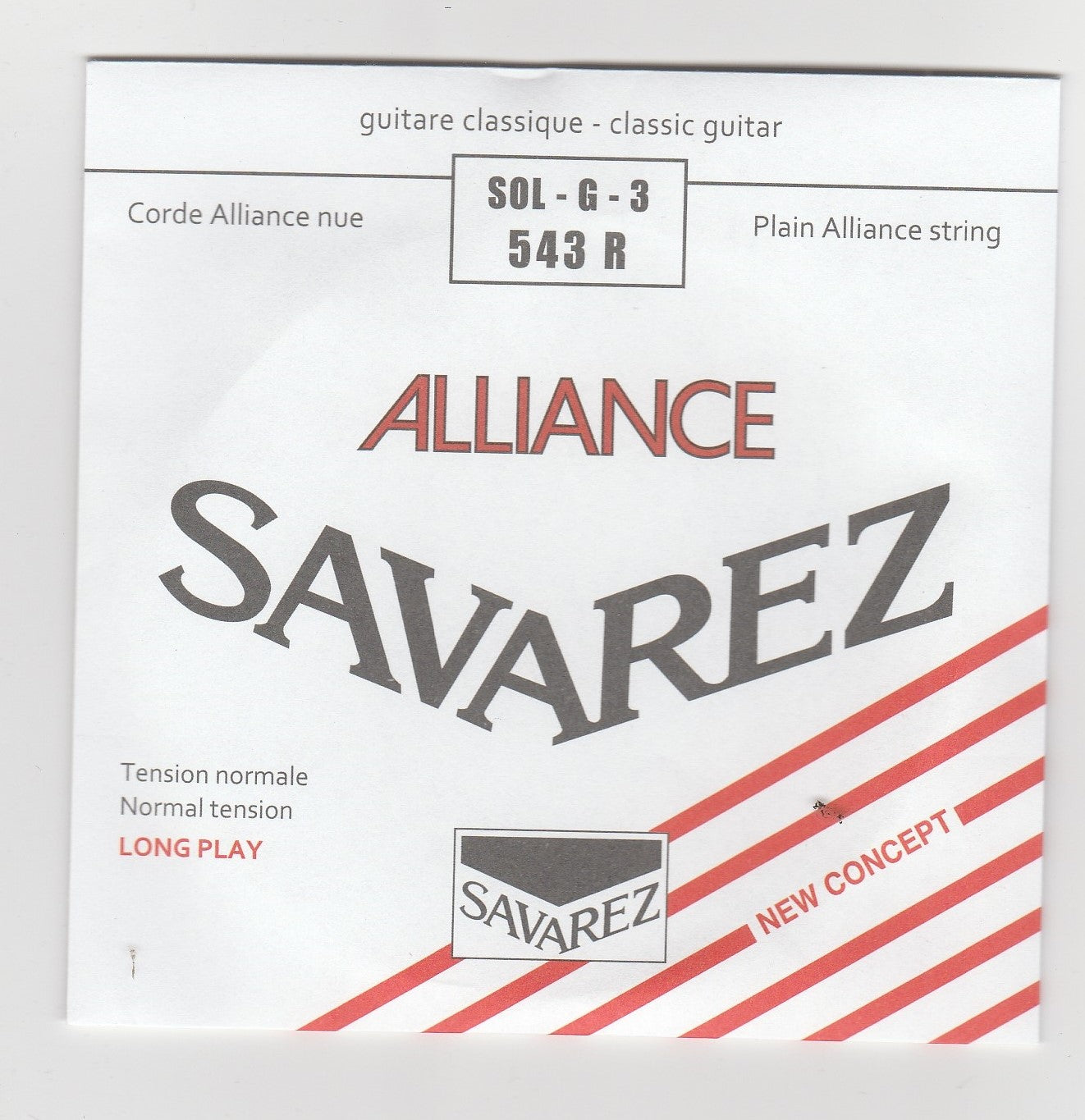 CORDE GUITARE CLASSIQUE NYLON FILEE SOL 3EME SAVAREZ ALIANCE 543R