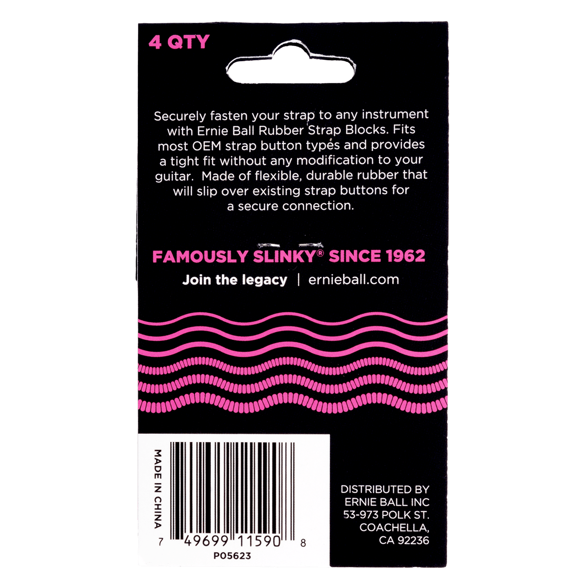 Strap Blocks Rose – Pack de 4 ERNIE BALL 5623