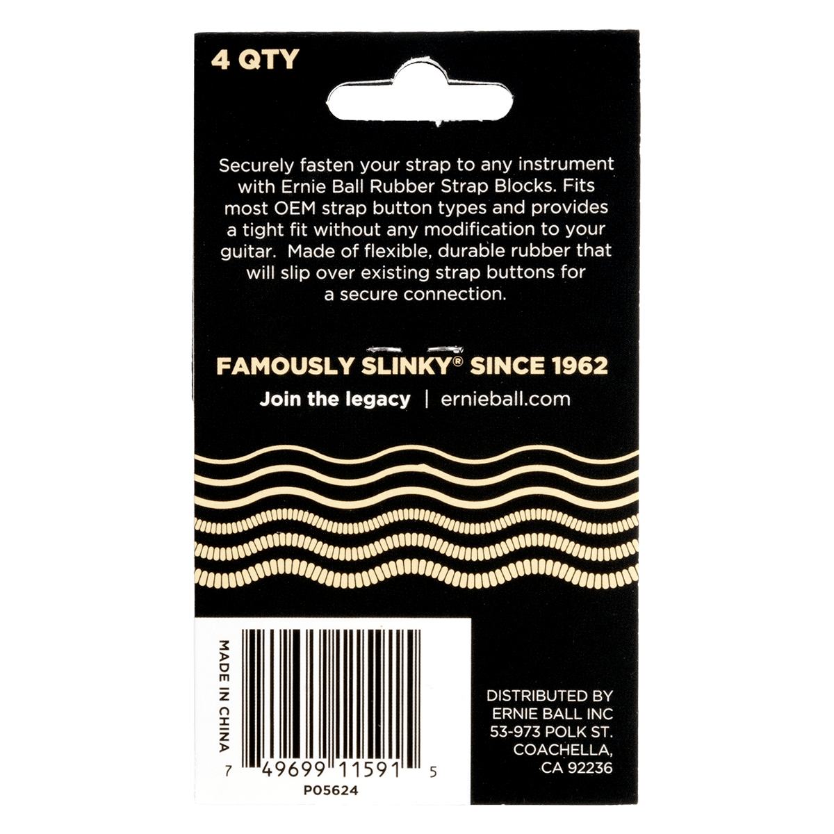 Strap Blocks crème – Pack de 4 ERNIE BALL 5624