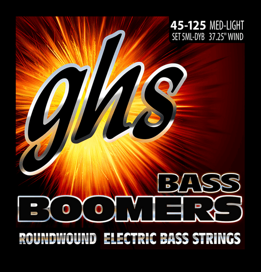 Jeu de cordes pour basse électrique GHS 5ML-DYB Boomers – 45-125 Medium Light