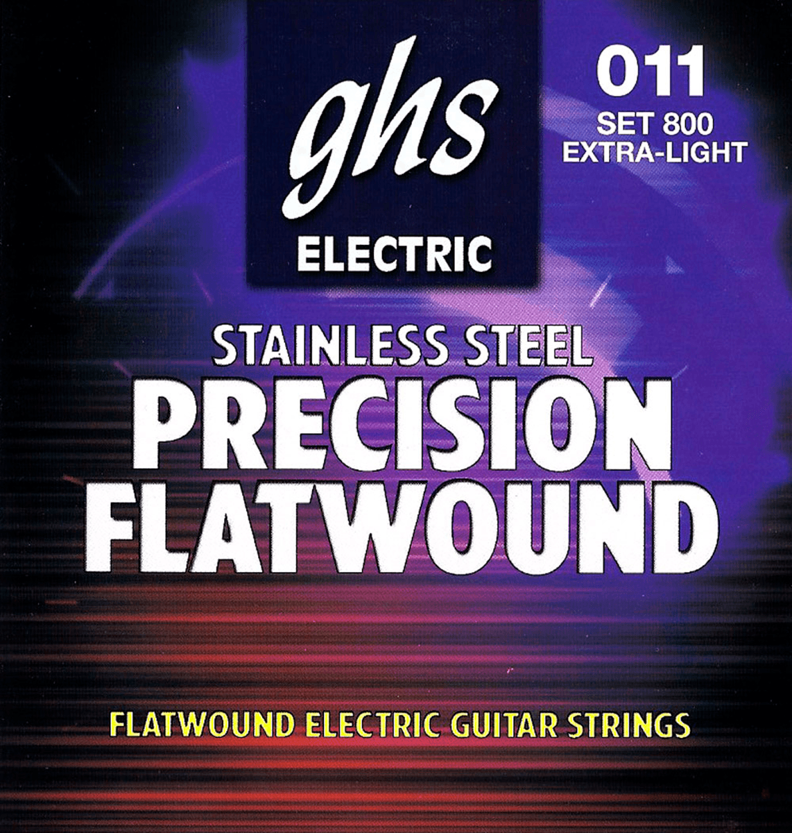 Jeu de cordes guitare électrique GHS 800 Precision Flatwound Stainless Steel Extra Light 11-46