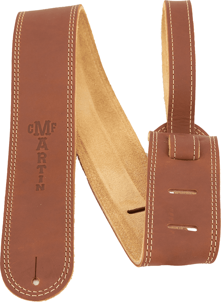 Courroie guitare cuir noir doublée suède MARTIN A0012