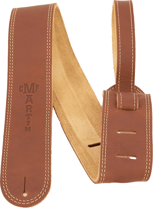 Courroie guitare cuir noir doublée suède MARTIN A0012