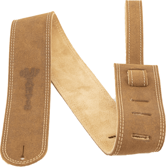 Courroie guitare cuir vieilli doublée suède MARTIN A0027